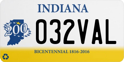 IN license plate 032VAL