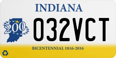 IN license plate 032VCT