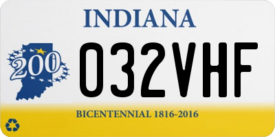 IN license plate 032VHF