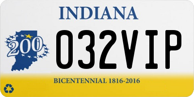 IN license plate 032VIP