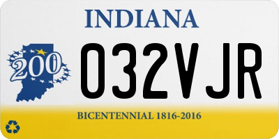IN license plate 032VJR