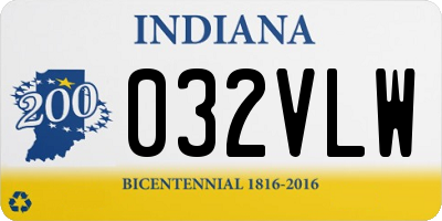IN license plate 032VLW