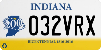 IN license plate 032VRX