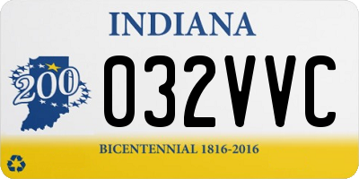 IN license plate 032VVC