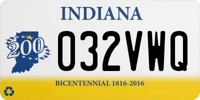 IN license plate 032VWQ