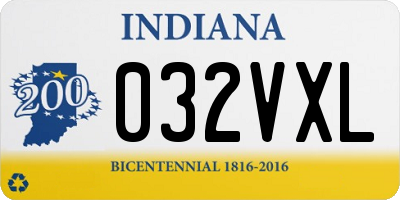 IN license plate 032VXL