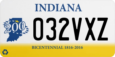 IN license plate 032VXZ