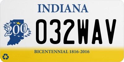 IN license plate 032WAV