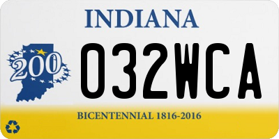 IN license plate 032WCA