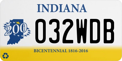 IN license plate 032WDB