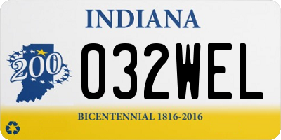 IN license plate 032WEL