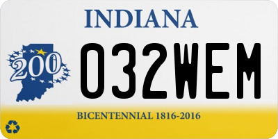 IN license plate 032WEM