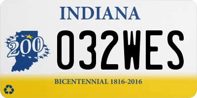 IN license plate 032WES