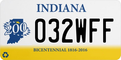 IN license plate 032WFF