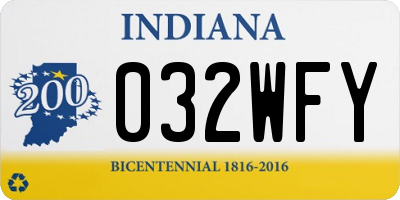 IN license plate 032WFY