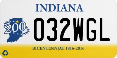IN license plate 032WGL