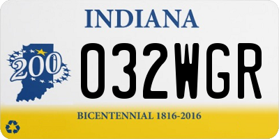 IN license plate 032WGR