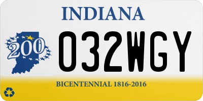 IN license plate 032WGY