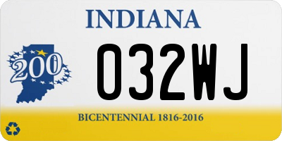 IN license plate 032WJ