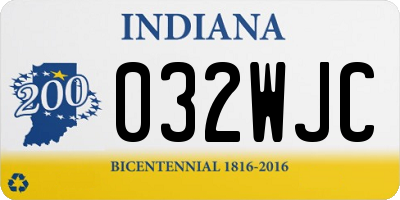 IN license plate 032WJC