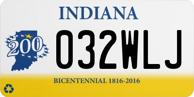 IN license plate 032WLJ