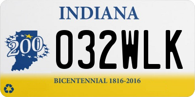 IN license plate 032WLK