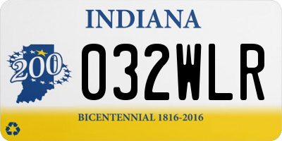 IN license plate 032WLR