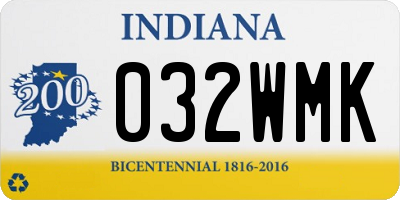 IN license plate 032WMK