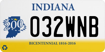 IN license plate 032WNB