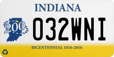 IN license plate 032WNI