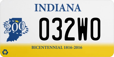 IN license plate 032WO