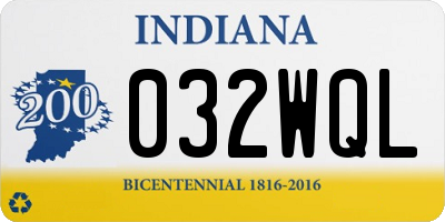 IN license plate 032WQL