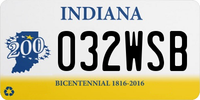 IN license plate 032WSB