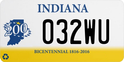 IN license plate 032WU