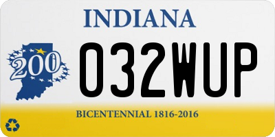 IN license plate 032WUP