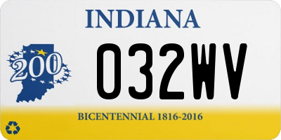 IN license plate 032WV