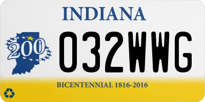 IN license plate 032WWG
