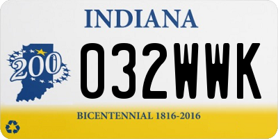 IN license plate 032WWK