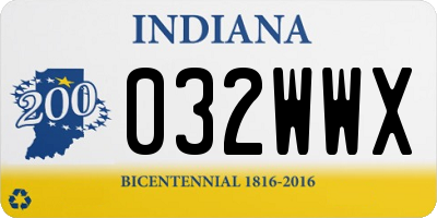 IN license plate 032WWX