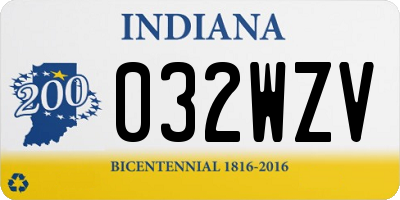 IN license plate 032WZV
