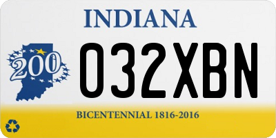 IN license plate 032XBN