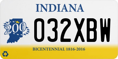 IN license plate 032XBW