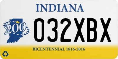 IN license plate 032XBX
