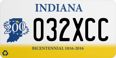 IN license plate 032XCC