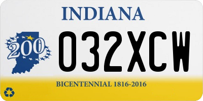 IN license plate 032XCW