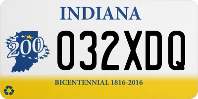 IN license plate 032XDQ
