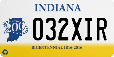IN license plate 032XIR
