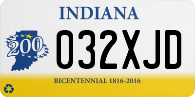 IN license plate 032XJD