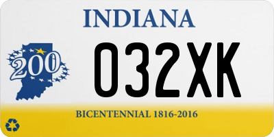 IN license plate 032XK