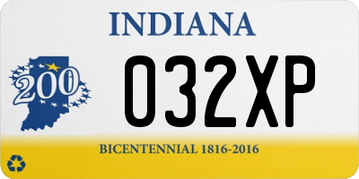 IN license plate 032XP